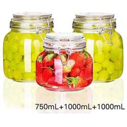 XSWZAQ Sealed cans, glass, food bottles, honey, lemon, passion fruit, pickles, jars, lids, household small storage jars