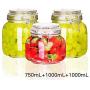 XSWZAQ Sealed cans, glass, food bottles, honey, lemon, passion fruit, pickles, jars, lids, household small storage jars