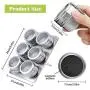 Edelstahl-Magnet-Gewürzbox Küchengewürzbehälter Dichtung Magnetische Box Multifunktional 6 Stück/Set
