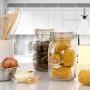 Set Of 3 Glass Jar Holds 50 Oz With Stainless Steel Lock