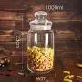 Bouteilles en verre Yl Ly pour stockage, bocaux transparents avec couvercle, idéal pour la cuisine, le stockage de nourriture, céréales et autres articles. Bouteilles en verre Yl Ly pour stockage, bocaux transparents avec couvercle, idéal pour la cuisine, le stockage de nourriture, céréales et autres articles.