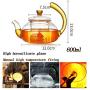 MAI&BAO Teapot 600ml Glass Tea Pot Infuser,Lid, Filter,Tea Strainer Heat Resistant Large Clear Kettle,Water Storage jar,Green,Jasmine,Flowers,Black Tea,Coffee,Milk,Living Room