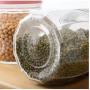 Kitchen storage tank, glass transparent food jar, sealed grain jar with lid