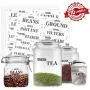 Clear Pantry Labels Set for Kitchen Restaurant Storage Organization Water Resistant, 210 Pcs in 7 Sizes for Food Containers, Jars for Flour, Sugar, Coffee Clear Pantry Labels Set for Kitchen Restaurant Storage Organization Water Resistant, 210 Pcs in 7 Sizes for Food Containers, Jars for Flour, Sugar, Coffee