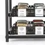 Spice Rack Organizer Kitchen Storage, Pantry Cabinet Organizer with Pull Out Spice Shelf, Holds 18 Jars Spice Rack Organizer Kitchen Storage, Pantry Cabinet Organizer with Pull Out Spice Shelf, Holds 18 Jars