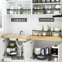 Shelf Organizer Kitchen Organization Spice Seasoning Rack Metal Countertop Storage Under Sink Holder Jars Shelf Freestanding Stackable Display For Pantry Cabinet Shoe Rack (Size : 33x20.5x24cm)