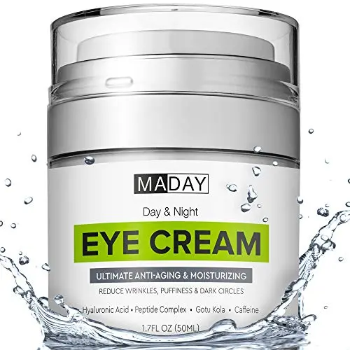 Augencreme – Reduziert Augenringe, Schwellungen und Tränensäcke – Effektive Anti-Aging-Behandlung – Anti-Aging-Augen Gel mit Hyaluronsäure, Gotu Kola Extrakt, Koffein – Erfrischender Augen Serum