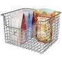 Panier de Rangement Métallique Cuisine mDesign – Design à Grilles Rustiques avec Face Ouverte pour Placards, Tiroirs, Étagères – Convient aux Pommes de Terre, Oignons, Fruits – 12 Pouces de Largeur, 2 Pièces – Gris Anthracite Panier de Rangement Métallique Cuisine mDesign – Design à Grilles Rustiques avec Face Ouverte pour Placards, Tiroirs, Étagères – Convient aux Pommes de Terre, Oignons, Fruits – 12 Pouces de Largeur, 2 Pièces – Gris Anthracite