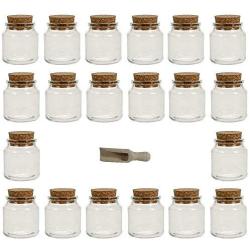 Viva Haushaltswaren Set of 8 Spice Jars/tins, Glass, Transparent, 175ml