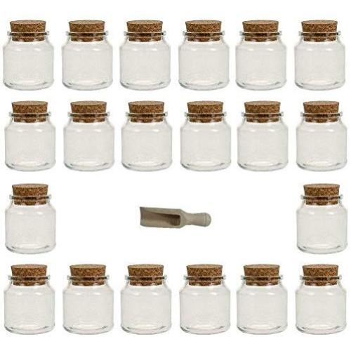 Viva Haushaltswaren Set of 8 Spice Jars/tins, Glass, Transparent, 175ml