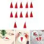 Holata 12Pcs Christmas Decorative Tableware Fork Set  Christmas Hat Storage Tool