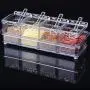 4 Pots Transparent Récipients de Stockage pour Épices et Sel en Acrylique – Récipients de Rangement pour Condiments, Sucre, Poivre (Transparent) 4 Pots Transparent Récipients de Stockage pour Épices et Sel en Acrylique – Récipients de Rangement pour Condiments, Sucre, Poivre (Transparent)