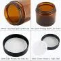 4 oz Amber Round Glass Jars (12 Pack), SXUDA Empty Cosmetic Containers with Inner Liners and black Lids For Slime, Beauty Products, Cosmetic, Lotion,Powders and Ointments 4 oz Amber Round Glass Jars (12 Pack), SXUDA Empty Cosmetic Containers with Inner Liners and black Lids For Slime, Beauty Products, Cosmetic, Lotion,Powders and Ointments