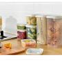 Kitchen Classification Sealed Crisper Plastic Refrigerator Freezer Storage Box Food Storage Box Grain Storage Tank (Size : S)