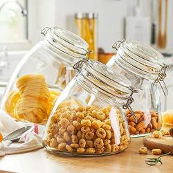 Glass Sealed Jars, Kitchen Household Grain Storage Tanks, Storage, Spices/Flower Tea/Oatmeal/Beans