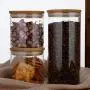 Glass Sealed Jars, Kitchen Household Grain Storage Tanks, Storage Of Spices/Coffee Beans/Oatmeal/Snacks