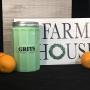 Jade Glass Country GRITS Canister/Container - Vintage Style Kitchen - Jadeite Jadite - Large Capacity