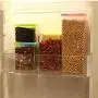 CANAFA Transparent ABS/PP Rice Dispenser Food Storage Box Dry Dried Food Storage Box Container Box