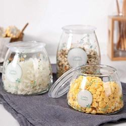 Glass Food Storage Container Sealed Jar Lids Storage Jar Can Bottle Spices Box Tea Coffee Sugar for Kitchen Organizer (Size S)