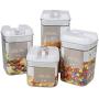 vinmax Kitchen Canister Set 4 packs Bottles for Coffee/Tea/Milk Powder/Spice Vacuum Storage Tank Jars