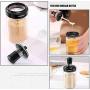 CSPFAIRY Food Grade Glass with Spoon Kitchen Spice Jars Seal Multifunction Solid Solution Seasoning Ketchup Bottle