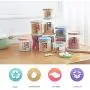 Réservoir de stockage de grains en plastique ZSJZHB, Boîtes alimentaires étanches, Boîte de rangement transparente pour snacks de cuisine, Boîte de rangement de cuisine, Boîte de rangement de cuisine écologique.