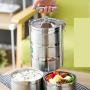 Stackable Layer Stainless Food Storage Container Insulated Thermal - 2 Tier