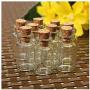 10 Pcs Cute Mini Clear Cork Stopper Glass Bottles Vials Jars Containers Small Wishing Bottle