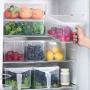 Plastic Clear Kitchen Food Fresh Boxes Container Seal Cover Storage Bottles Jars Organization Box Home Organization Accessories,Clear L