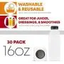 PACKAGE OF 30-PLASTIC 16 OZ JUICE/MILK/DRESSING BOTTLES BPA FREE BY PEXALE(TM) (BLACK CAPS, 30) PACKAGE OF 30-PLASTIC 16 OZ JUICE/MILK/DRESSING BOTTLES BPA FREE BY PEXALE(TM) (BLACK CAPS, 30)