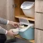 Dichtungsgläser für die Küche, stapelbar mit luftdichten Verschlüssen, Ein-Knopf-Öffnung, BPA-frei & lebensmittelechter Kunststoff, um Lebensmittel trocken und frisch zu halten, spart Platz in der Küche.