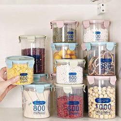 Transparent Plastic Sealed Cans Food Grain Storage Jar Kitchen Grain Storage Box,1