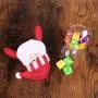 5er Weihnachtscandy-Gläser mit Weihnachtsmann Figur - Lebensmitteleimer für Süßigkeiten & Party-Dekorationen