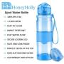 HoneyHolly Portable Sports Water Bottle-Leak Proof Kids Water Bottle Reusable Container,One Click Flip Cap14/17/24/26/32/50Ounce,for Outdoor/Camping/Running/Gym,Non Toxic,BPA-Free Tritan Plastic