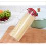 Kitchen Transparent Noodle Storage Tank Storage Tank With Handle Sealed Cans Kitchen Grain Jar (Color : Red)