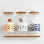 Spice jar set,Spice storage containers Ceramic spice jars with lid Porcelain condiment jar Storage containers-A