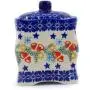 Polish Pottery 4?-inch Jar with Lid (Wreath Of Bealls Theme) + Certificate of Authenticity Polish Pottery 4?-inch Jar with Lid (Wreath Of Bealls Theme) + Certificate of Authenticity