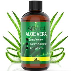 Aloe Vera Gel - Organic Aloe Vera Gel Cold Pressed - Organic Aloe for Healthy Skin, Hair & After Sun Relief - Made from Aloe Vera Juice Straight from the Plant [8oz Size]