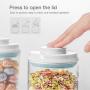 lesgos Cereal Storage Containers, BPA-Free Airtight Food Storage Canisters, Kitchen Dry Food Dispenser with Seal Lid for Snacks Sugar Nuts Coffee Beans Pet Food