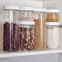 Kitchen Transparent Food Storage Container with Lids Sealing Pot Cereal Grain Bean Rice Sealed Plastic Milk Powder Jar,X