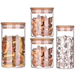 Glass Jar With Lid Cookie Jar Kitchen Jars And Lids Candy Jar For Spices Glass Container Y2 Bamboo lip