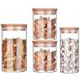 Glass Jar With Lid Cookie Jar Kitchen Jars And Lids Candy Jar For Spices Glass Container Y2 Bamboo lip