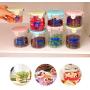 BESTONZON 3PCS Cereal Containers Storage Container Bottles Storage Plastic for Cereal Flour Sugar Rice Snacks(Green 1500ml + Blue 1500ml + Pink 1500ml)