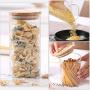 WANGLX ST Food Storage Tank Pantry Durable Seal Pot Cereal Storage Containers Dry Foods Liquids Clear Containers Sealed Bottle Wooden Cover