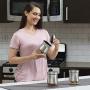 CHEFVANTAGE Glass Kitchen Storage Jar Set for Countertop with Air Tight Container Lid - Black