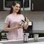 CHEFVANTAGE Glass Kitchen Storage Jar Set for Countertop with Air Tight Container Lid - White