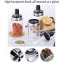 Rolin Roly 3 Models Spice Jars Glass Seasoning Storage Container Set Condiment Pots with Lids Clear for Kitchen Salt Sugar and Ketchup Canning Jar