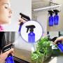 Blue Glass Spray Bottles 8oz ULG 3 Piece Boston Round Cobalt Blue Scale Empty Bottles Heavy Duty Black Trigger Sprayer Mist, Stream Settings Refillable Container for Essential Oils Cleaning Products