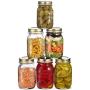 Glasbehälter – 6er Pack (473 ml) mit Dichtungslid für Einmachen, Fermentieren, Konservieren und Lagern Klar