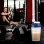 Hydro2Go 16 OZ Protein-Shaker-Flasche mit Mixerball und 2 Verstellbehältern für Pillen, Snacks, Kaffee, Tee. 100% BPA-frei, ungiftig und dicht schließend.